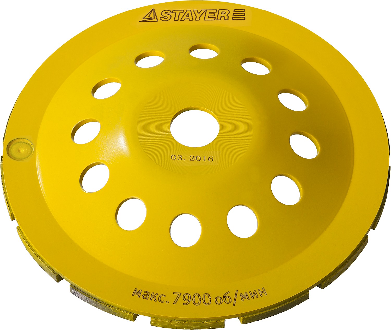 STAYER Double d 180 мм, Двухрядная алмазная шлифовальная чашка (33381-180)