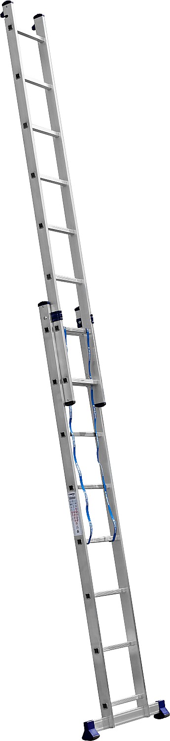 СИБИН 8 ступеней, со стабилизатором, алюминиевая, двухсекционная лестница (38823-08)