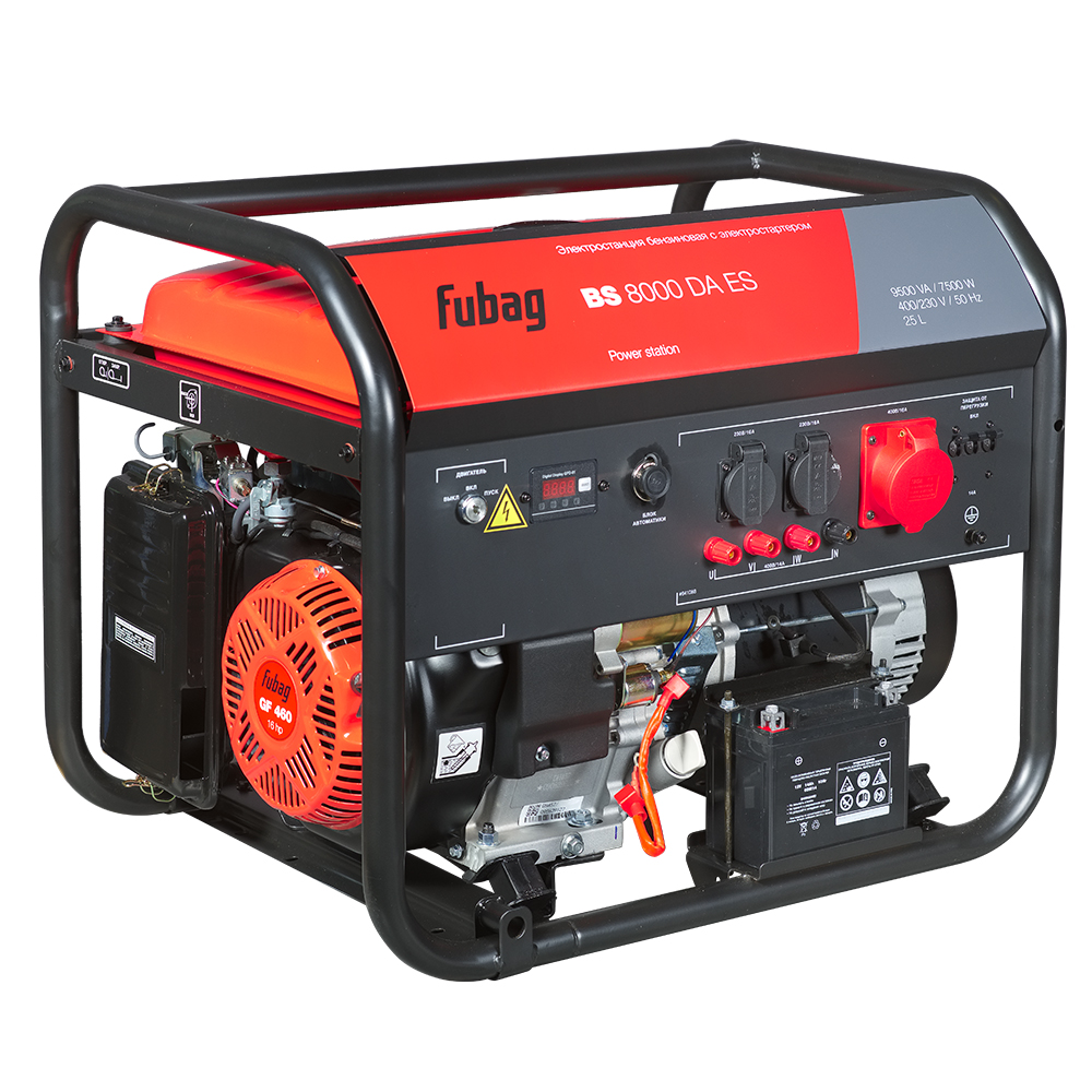 Бензиновый генератор FUBAG BS 8000 DA ES (трехфазный) с электростартером и коннектором автоматики