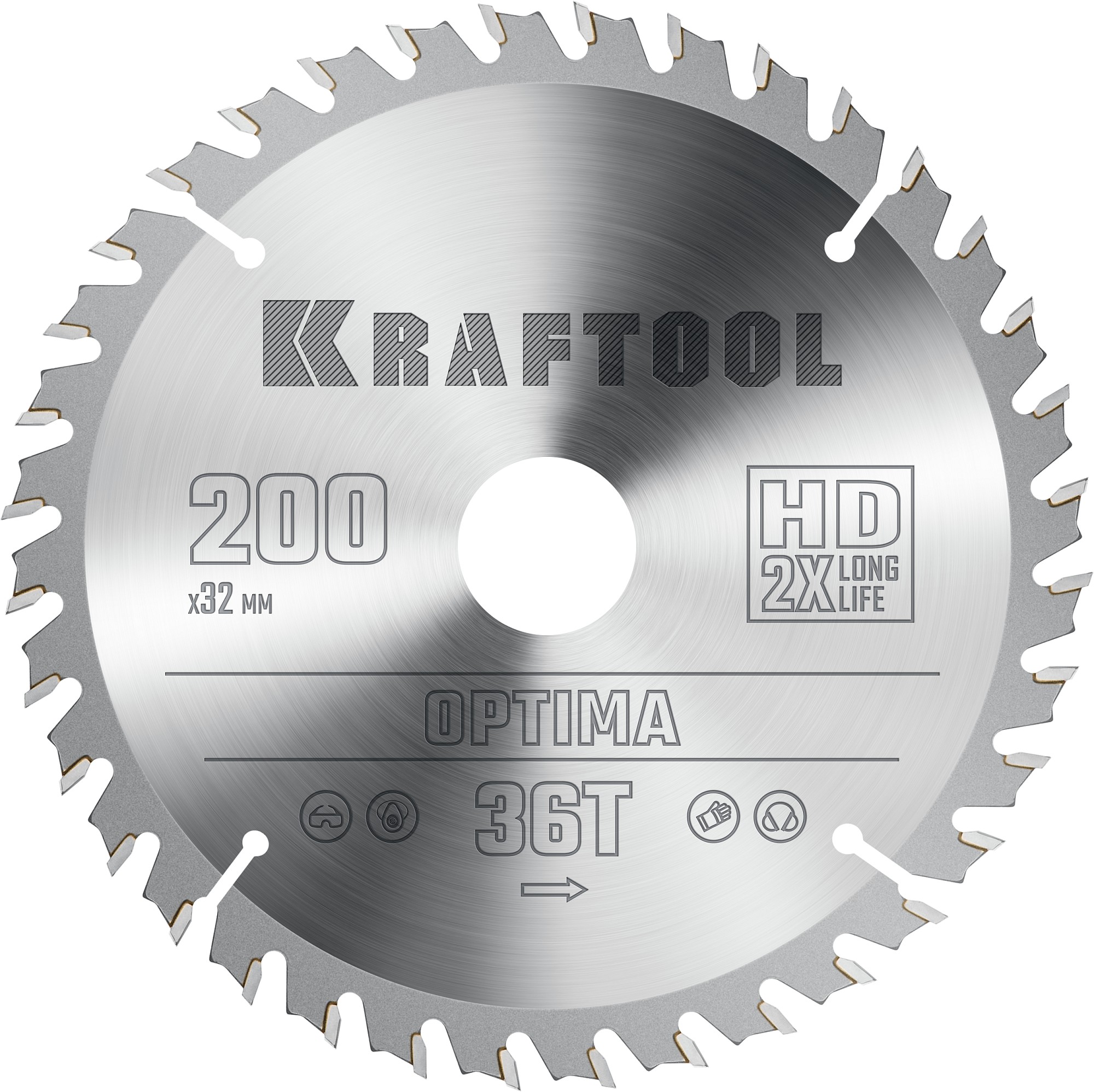 KRAFTOOL Optima 200х32мм 36Т, диск пильный по дереву