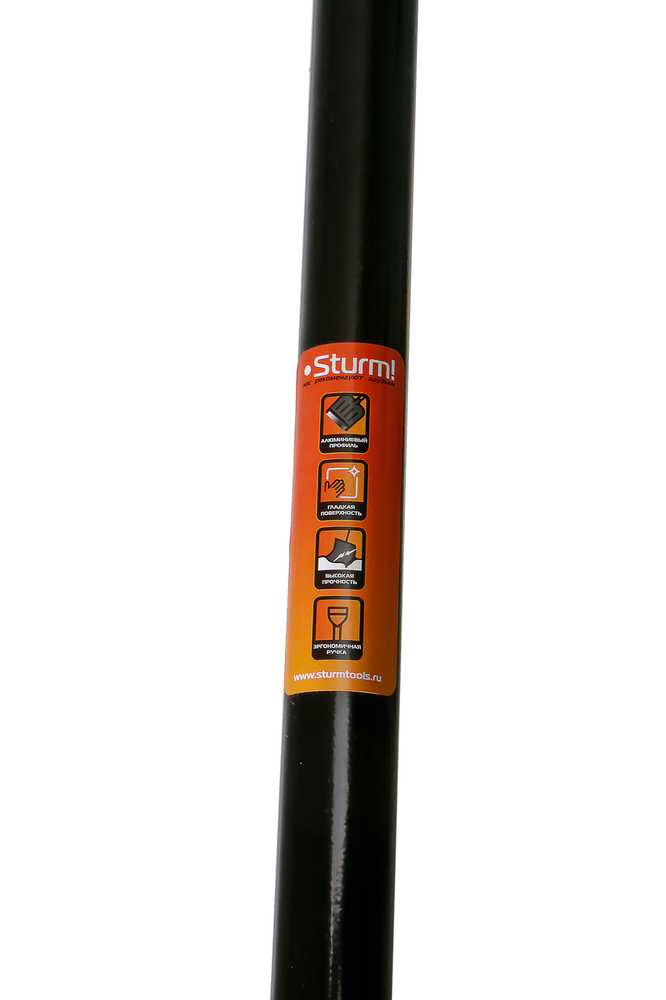 Лопата снегоуборочная 50х37 см, морозостойкий пластик, алюминевый черенок Sturm!