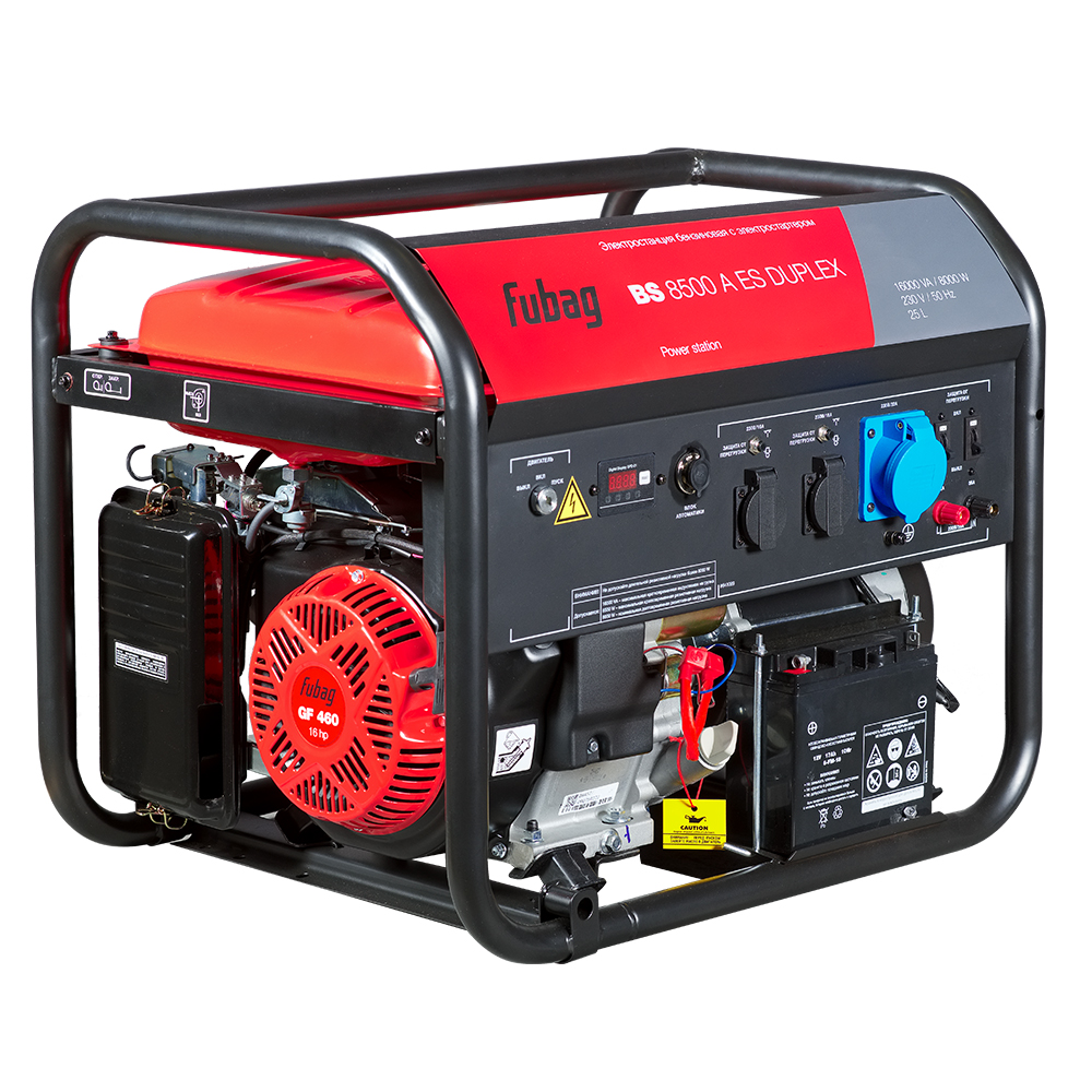 Бензиновый генератор FUBAG BS 8500 A ES DUPLEX  с электростартером и коннектором автоматики