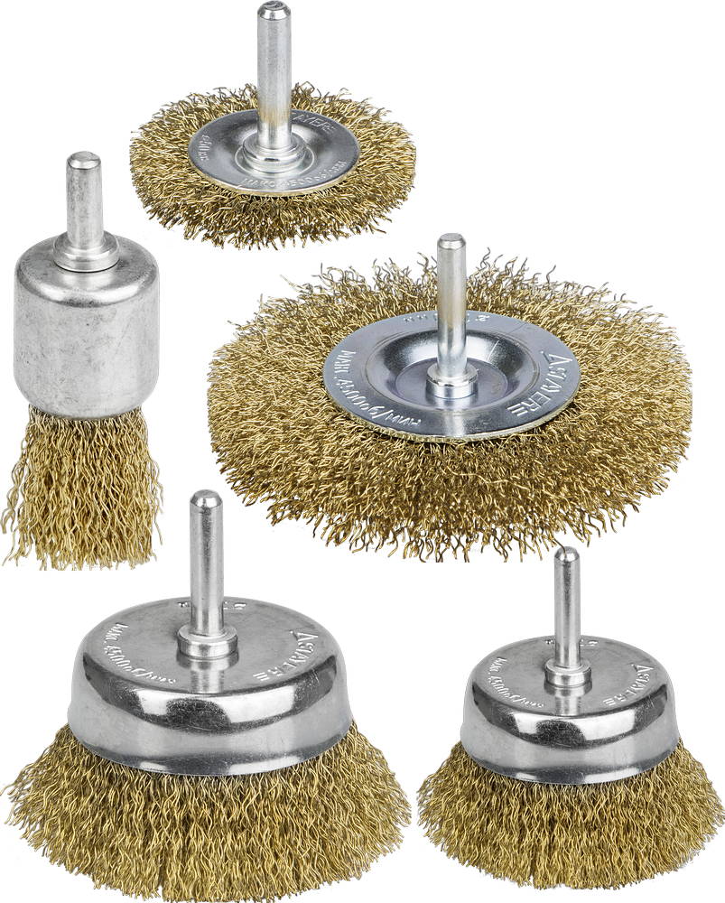 STAYER 5 шт., витая латунированная стальная проволока, 0.3 мм, Набор щеток-крацовок, PROFESSIONAL (35157-H5)