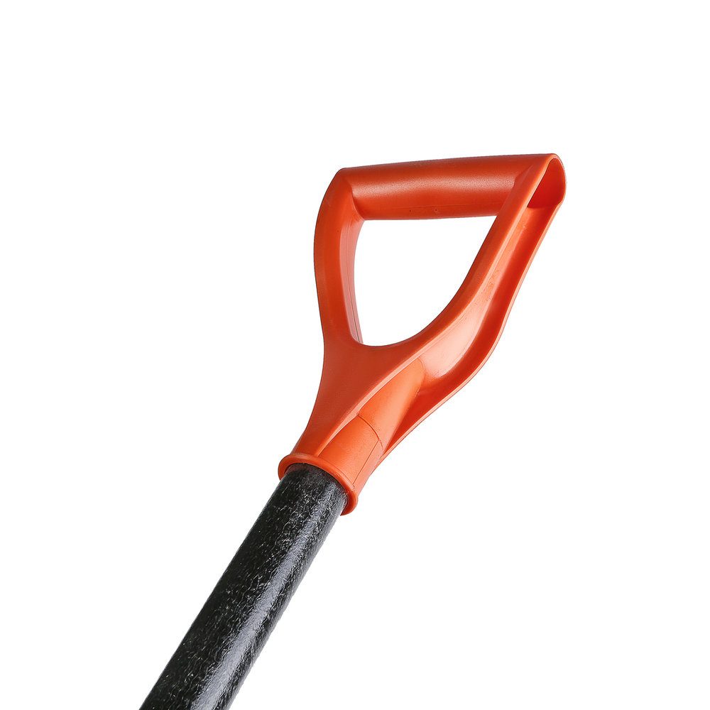 Лопата снегоуборочная 41х41,5см, морозостойкий пластик, фибергласовый черенок Sturm!