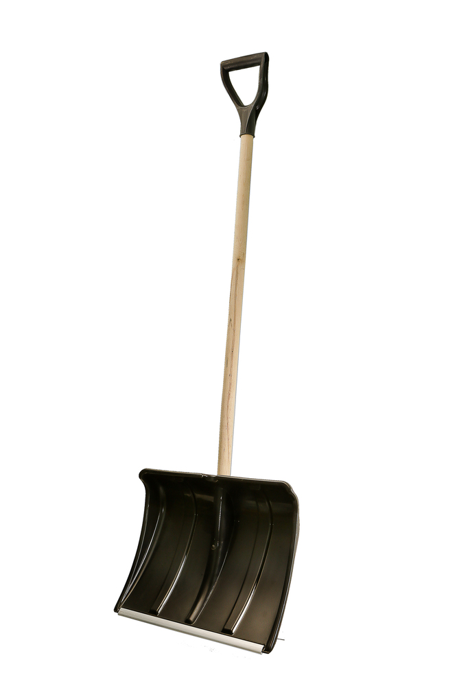 Лопата снегоуборочная 51х45см, пластиковый ковш, деревянный черенок, СОЮЗ