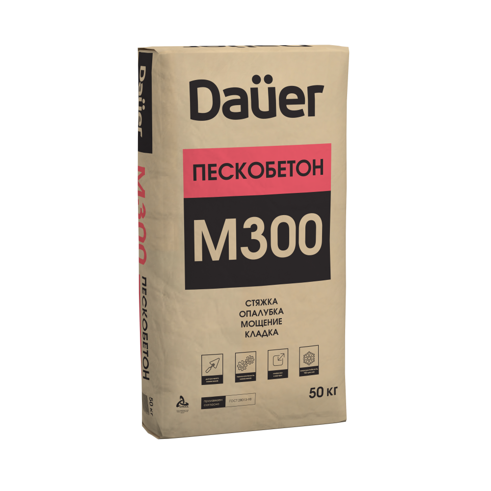 Cухая смесь Dauer М-300 Пескобетон 50 кг