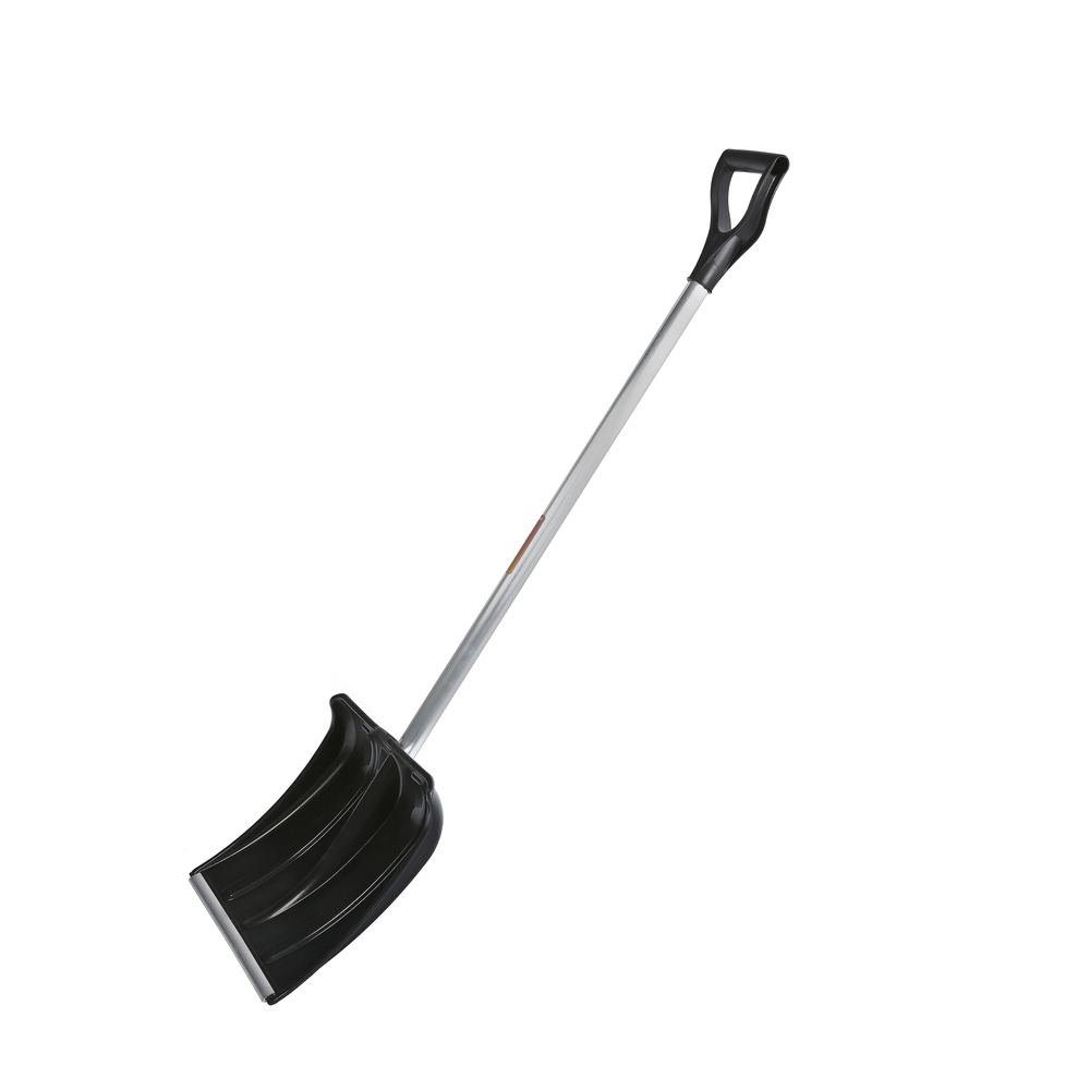 Лопата снегоуборочная 38х37 см, морозостойкий пластик, алюминевый черенок Sturm!