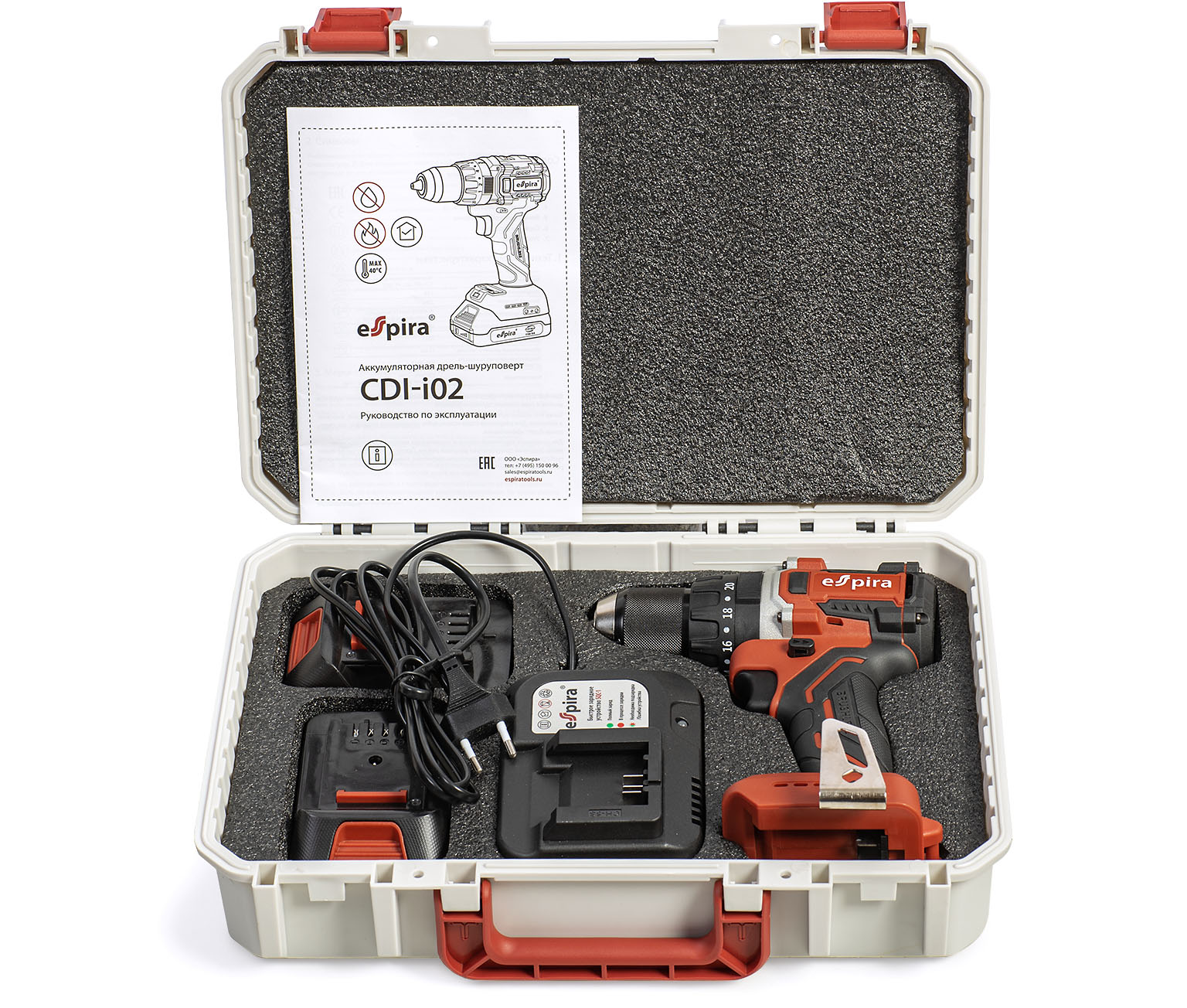 Аккумуляторная дрель-шуруповер Espira CDI-i02