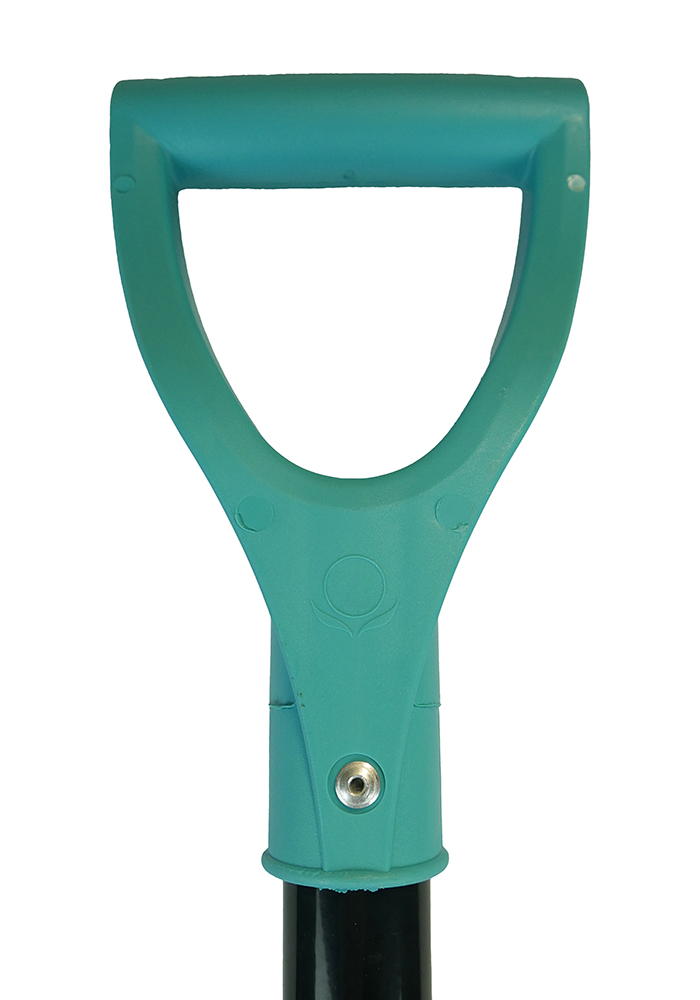 Лопата снегоуборочная 41х45 см, морозостойкий пластик, алюминевый черенок, бирюзовая Sturm!