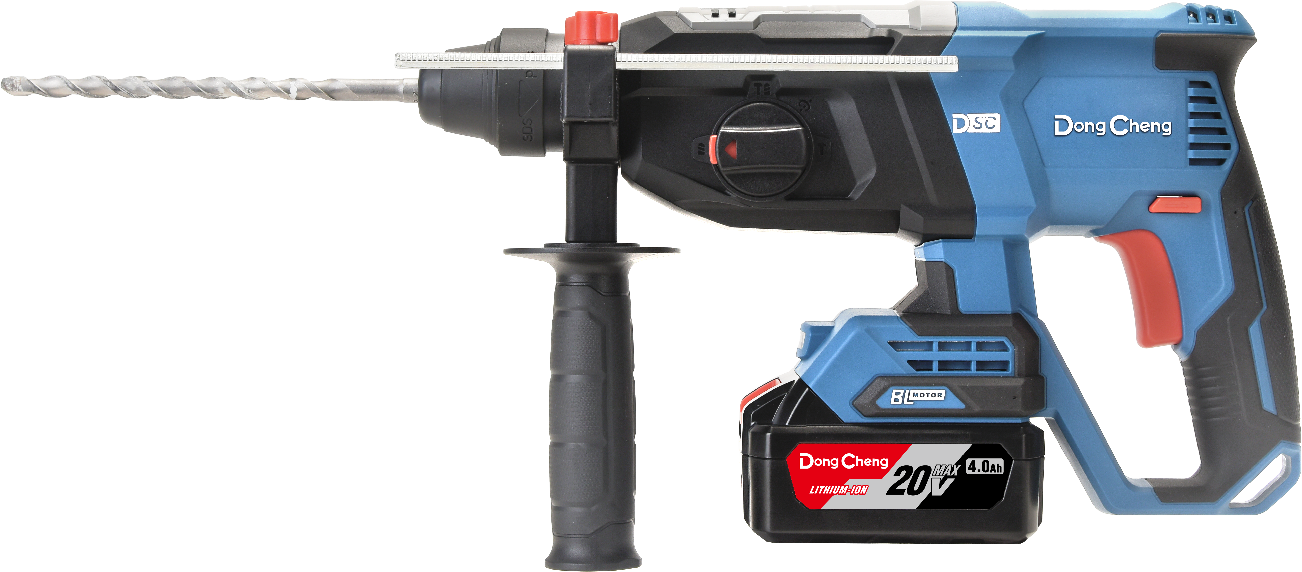 Аккумуляторный перфоратор DongCheng DCZC02-26(TYPE EM), 20 В, 3.1 Дж, 2 акб 4 Ач, зу 2 А