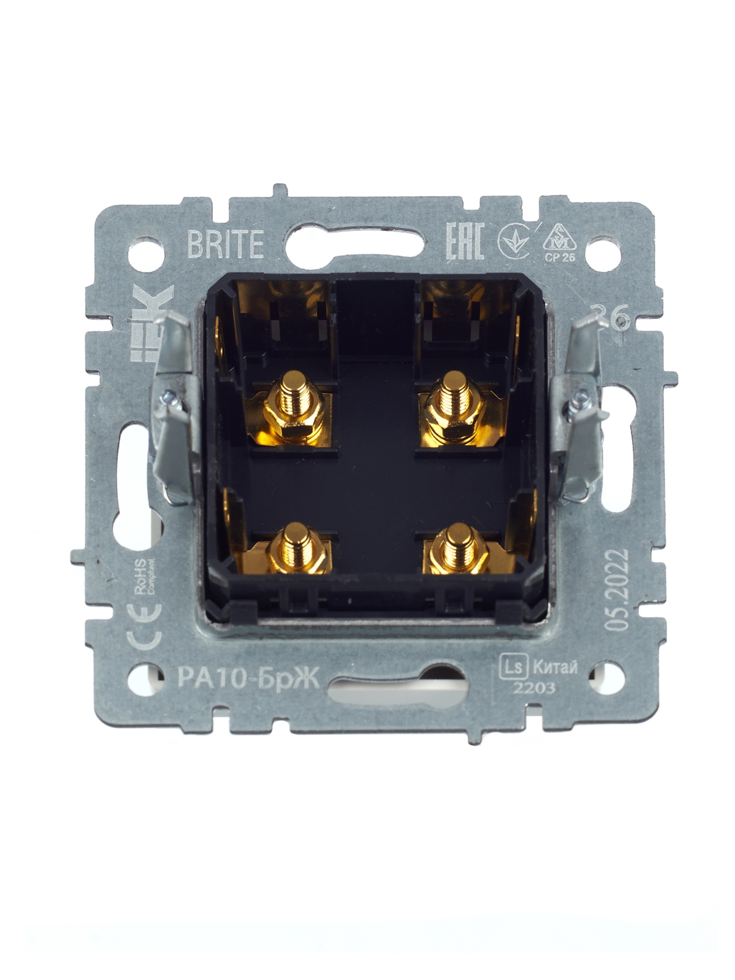 BRITE Аудиорозетка 4-местная РА10-БрЖ жемчуг IEK