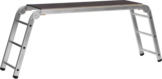 СИБИН РП-36 3х6х3 ступени, алюминиевые, складные, с фиксированной площадкой, рабочие подмости (38843)